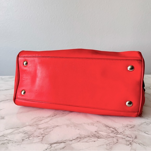 6. Coach Legacy Haley Satchel Leather Boston Bag Bright Soft Red Fringe Tassle - Picture 8 of 15